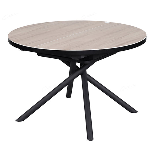 Danello Extending Ceramic Dining Table In English Oak Wood