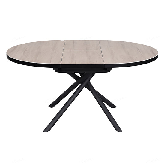 Danello Extending Ceramic Dining Table In English Oak Wood