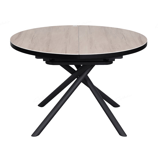 Danello Extending Ceramic Dining Table In English Oak Wood