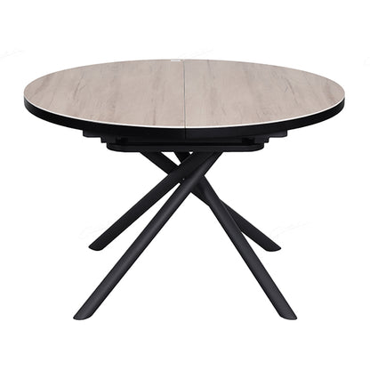 Danello Extending Ceramic Dining Table In English Oak Wood