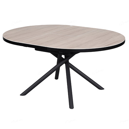 Danello Extending Ceramic Dining Table In English Oak Wood