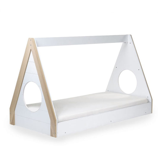 Festival Wooden Tent Bed In Pale Wood And White