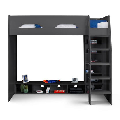 Galaxy Wooden Gaming Bunk Bed In Anthracite