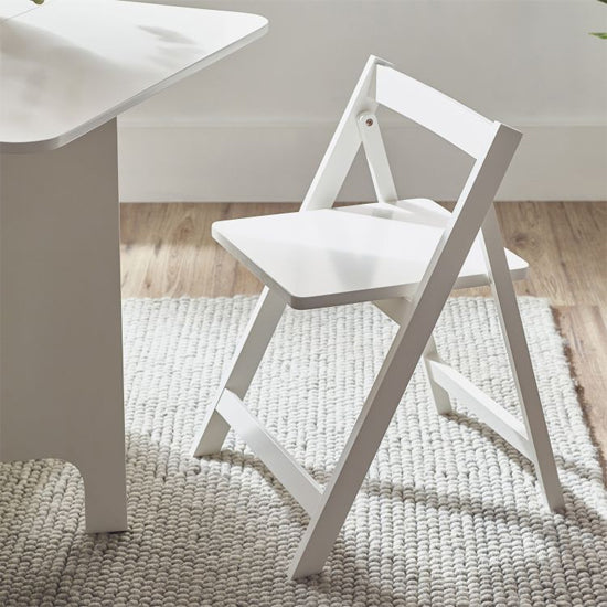 Gatan Small Gateleg Dining Table With 2 Chairs In White