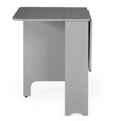 Gatan Small Gateleg Dining Table With 2 Chairs In Light Grey