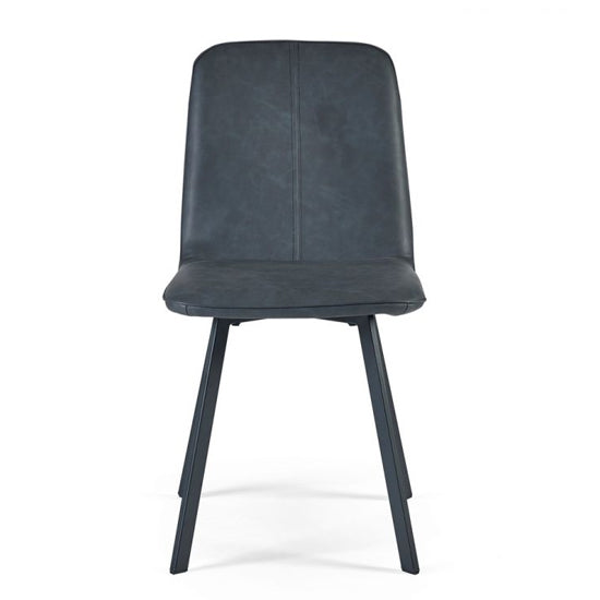 Goya Faux Leather Dining Chair In Antique Black