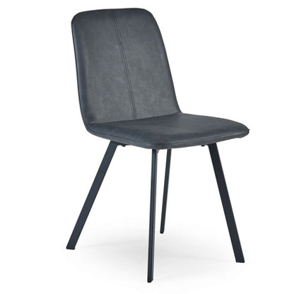 Goya Faux Leather Dining Chair In Antique Black