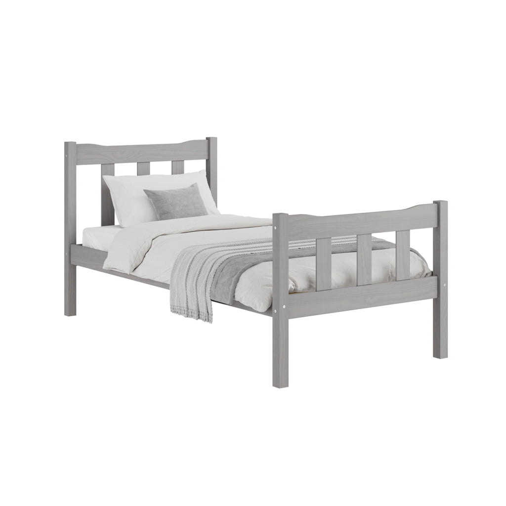 Havana Wooden Single Bed In Grey
