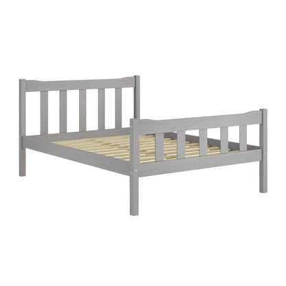 Havana Wooden King Size Bed In Grey