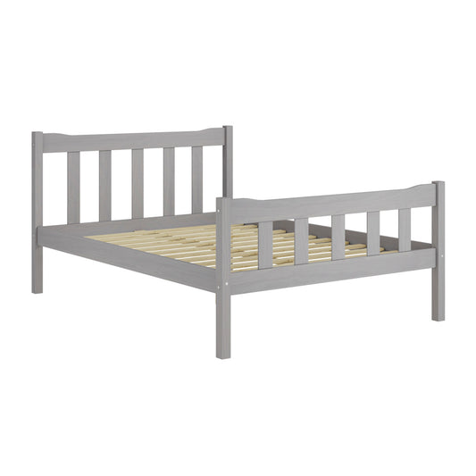 Havana Wooden King Size Bed In Grey