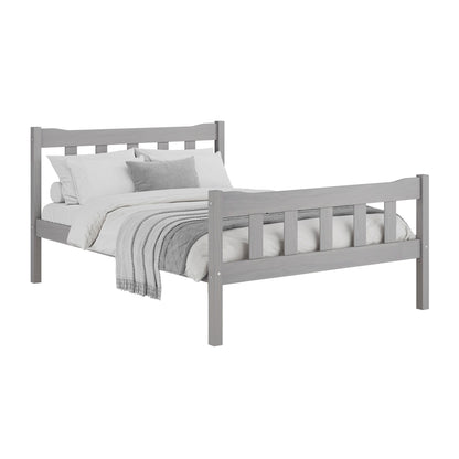 Havana Wooden King Size Bed In Grey