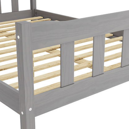 Havana Wooden King Size Bed In Grey