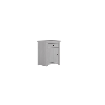 Havana Wooden Bedside Cabinet With 1 Door And 1 Drawer In Grey