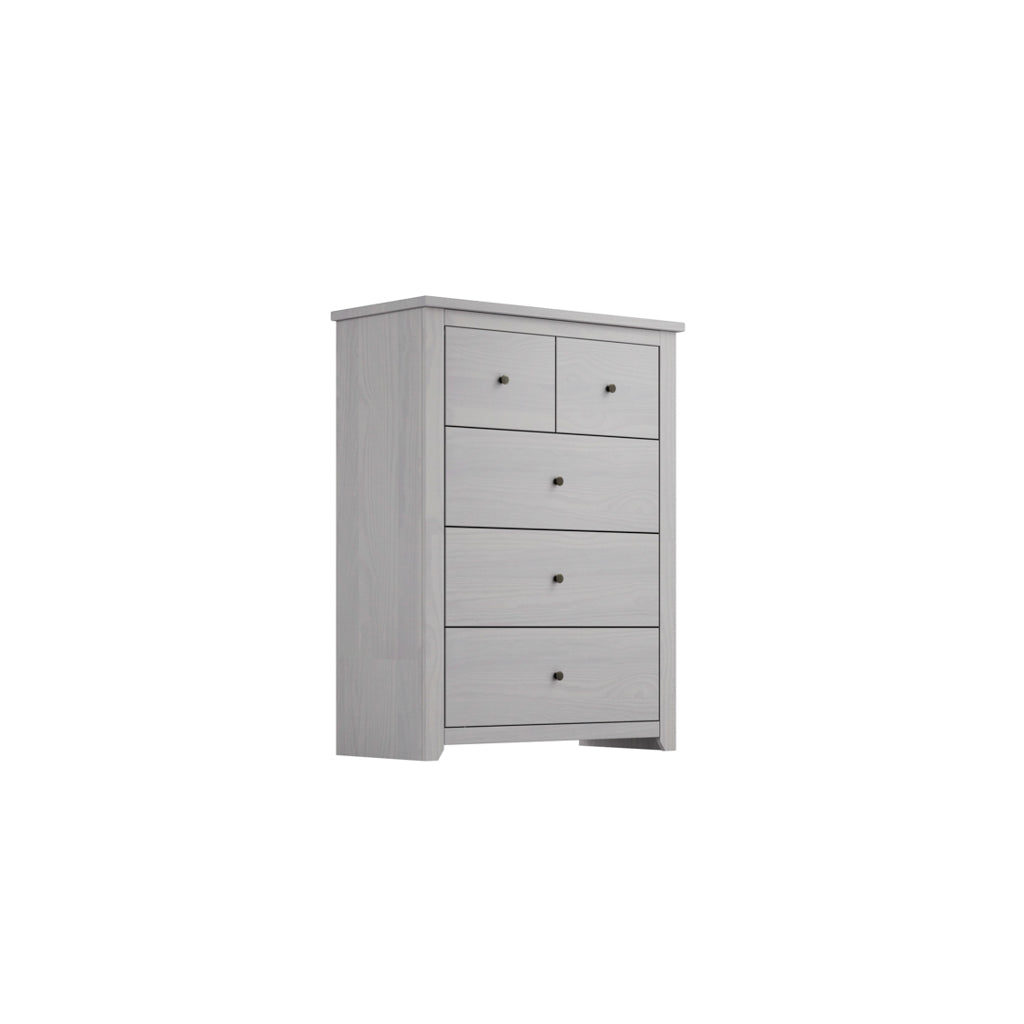 Havana Wooden Chest Of 5 Drawers In Grey