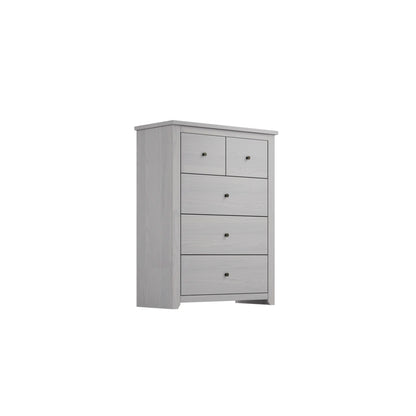 Havana Wooden Chest Of 5 Drawers In Grey