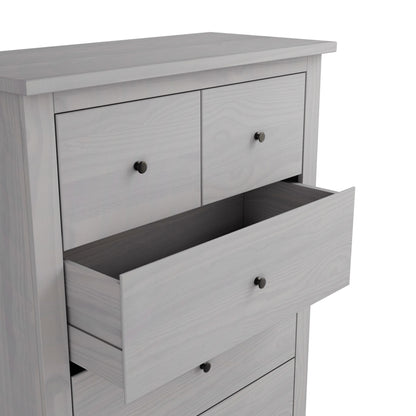 Havana Wooden Chest Of 5 Drawers In Grey