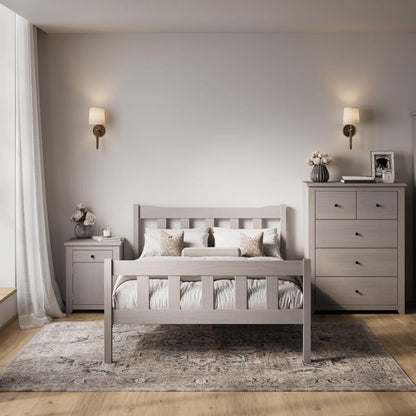 Havana Wooden Chest Of 5 Drawers In Grey