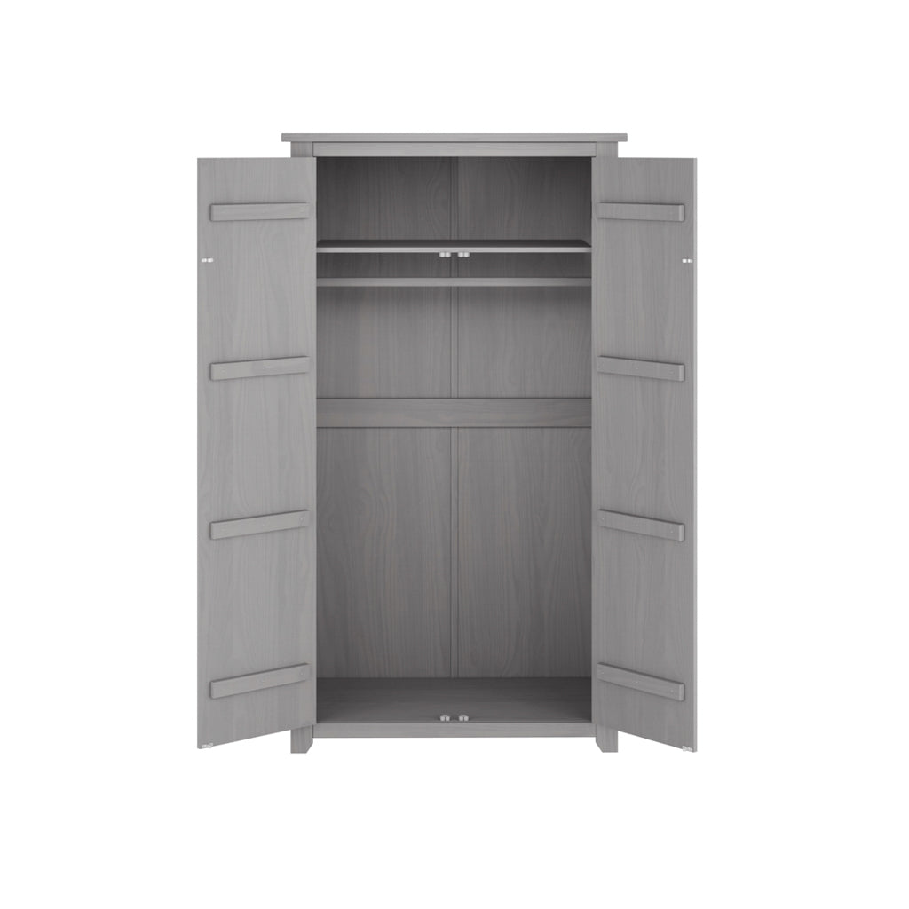 Havana Wooden Wardrobe With 2 Doors In Grey