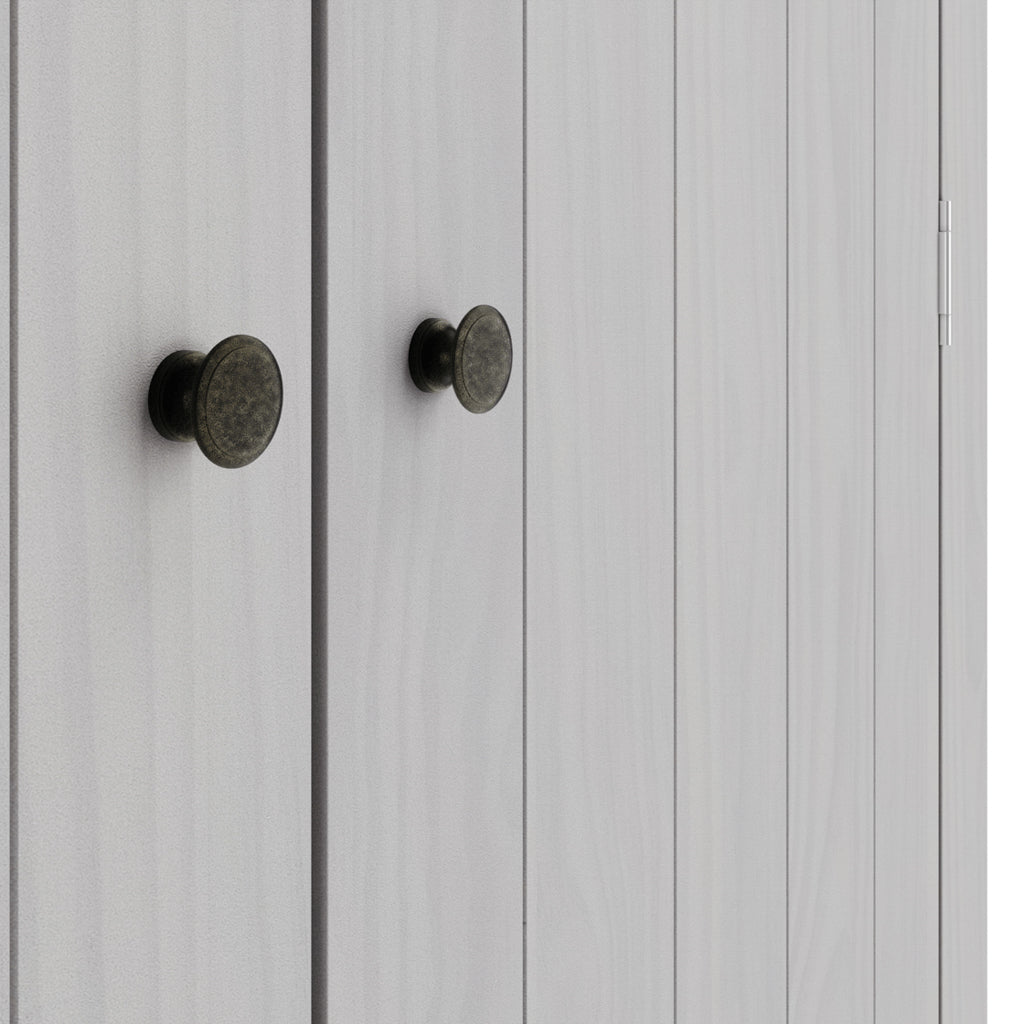 Havana Wooden Wardrobe With 2 Doors In Grey