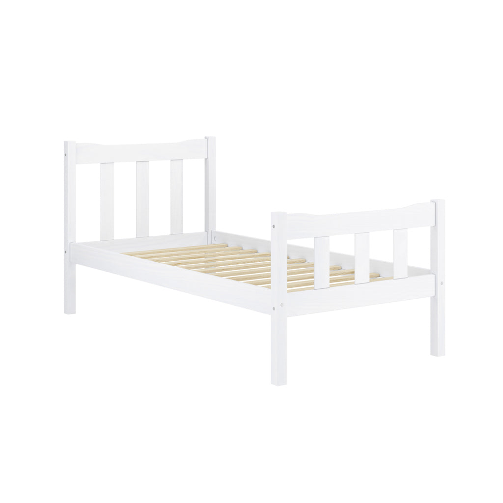 Havana Wooden Single Bed In White