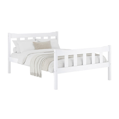 Havana Wooden King Size Bed In White