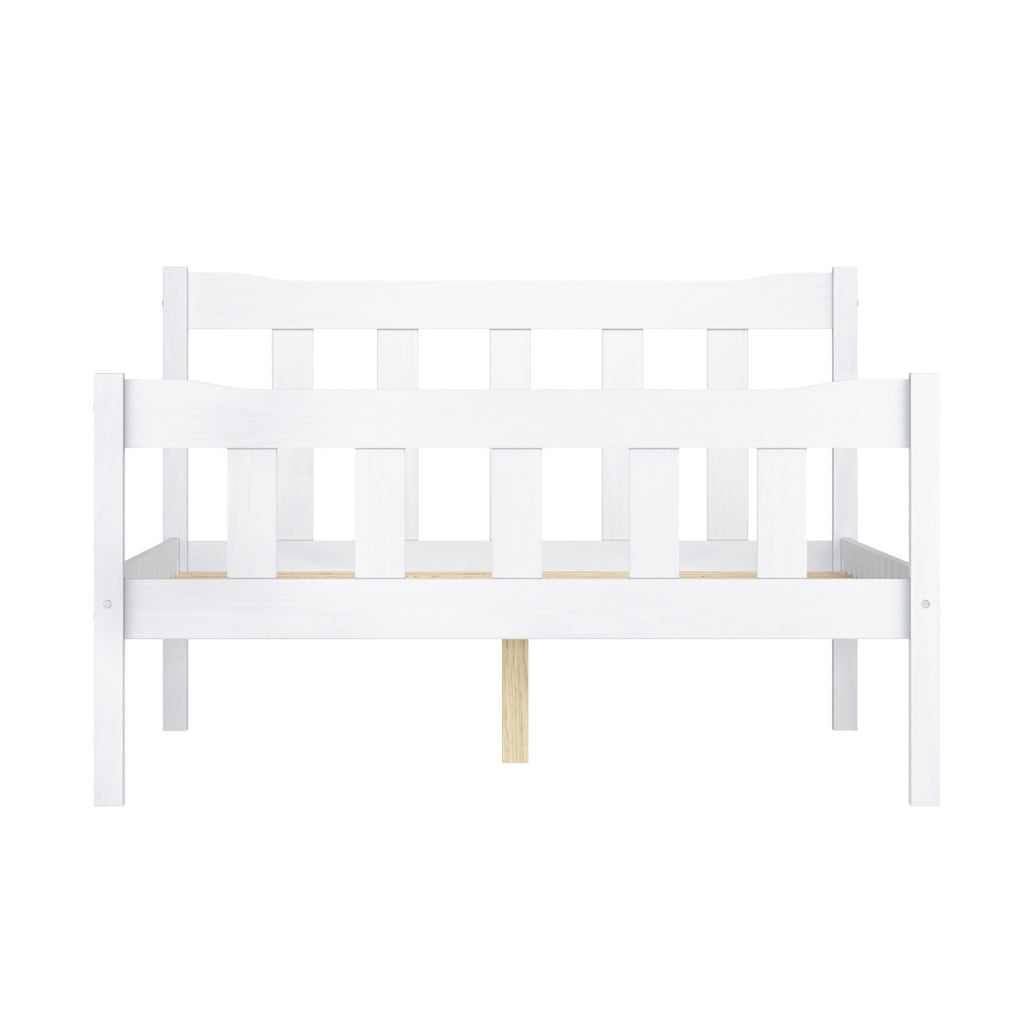 Havana Wooden King Size Bed In White