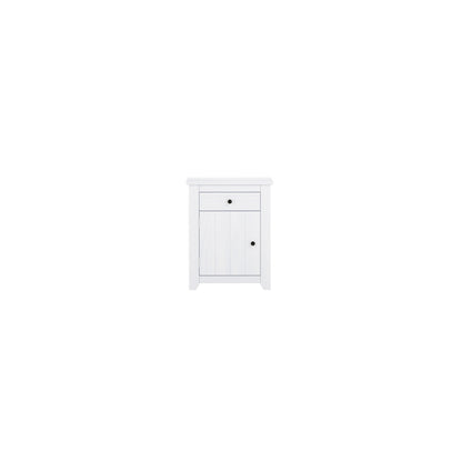 Havana Wooden Bedside Cabinet With 1 Door And 1 Drawer In White
