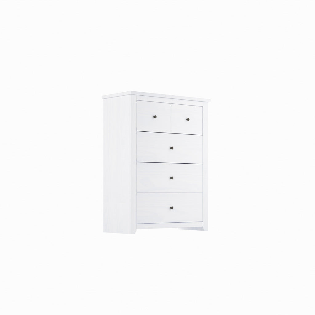 Havana Wooden Chest Of 5 Drawers In White