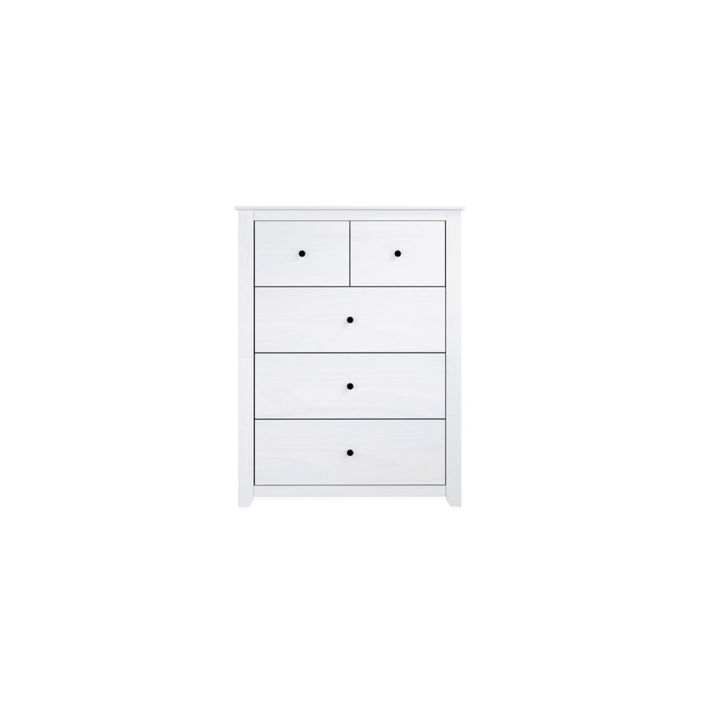Havana Wooden Chest Of 5 Drawers In White