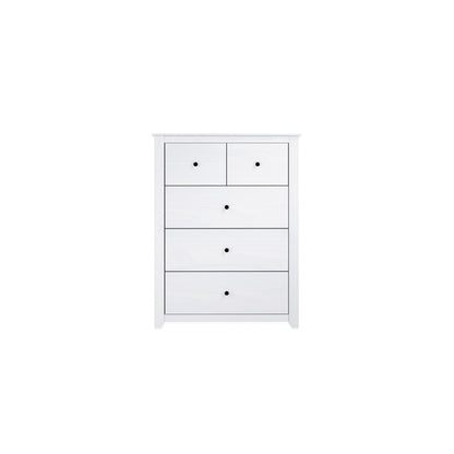 Havana Wooden Chest Of 5 Drawers In White
