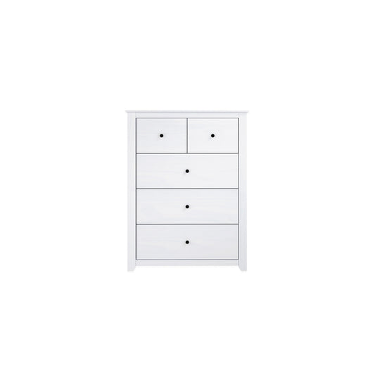 Havana Wooden Chest Of 5 Drawers In White