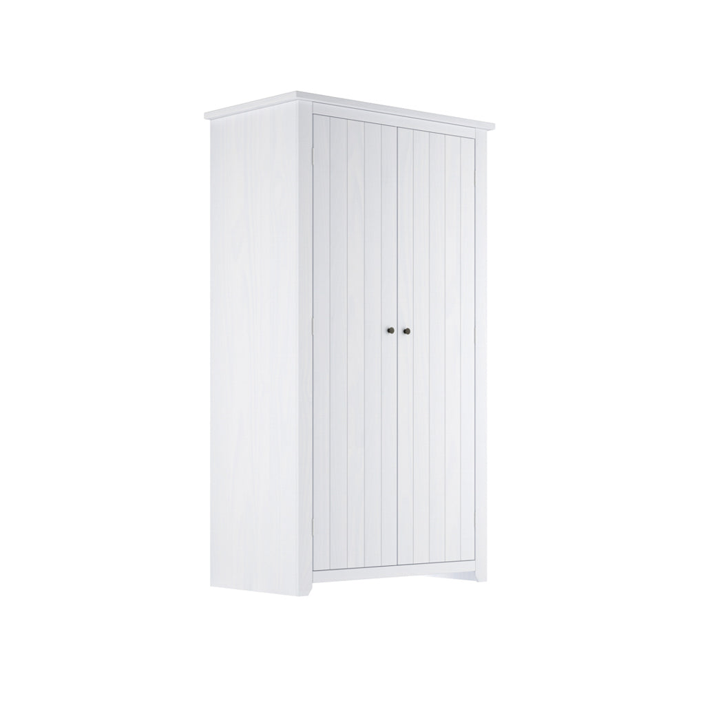 Havana Wooden Wardrobe With 2 Doors In White