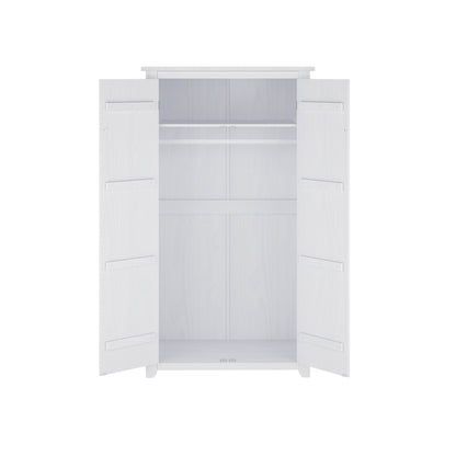 Havana Wooden Wardrobe With 2 Doors In White