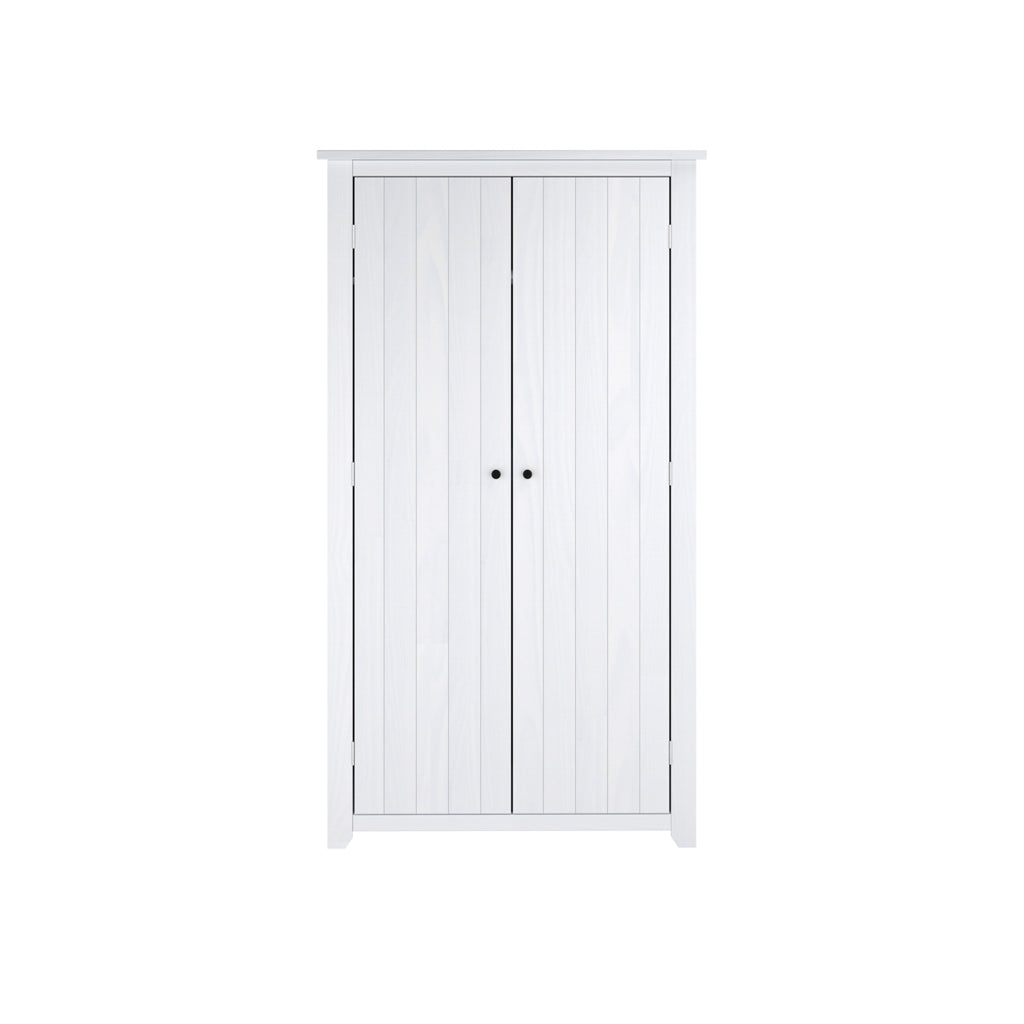 Havana Wooden Wardrobe With 2 Doors In White