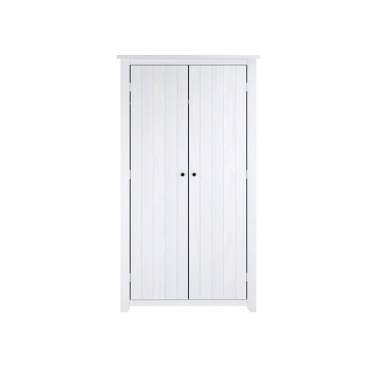 Havana Wooden Wardrobe With 2 Doors In White