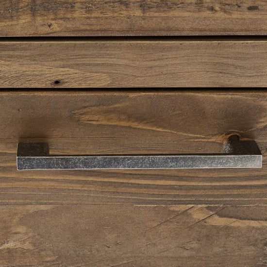 Heritage Wide Wooden Chest Of 6 Drawers In Reclaimed Pine