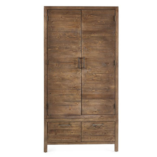 Heritage Wooden Wardrobe With 2 Doors 1 Drawer In Reclaimed Pine