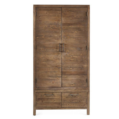 Heritage Wooden Wardrobe With 2 Doors 1 Drawer In Reclaimed Pine