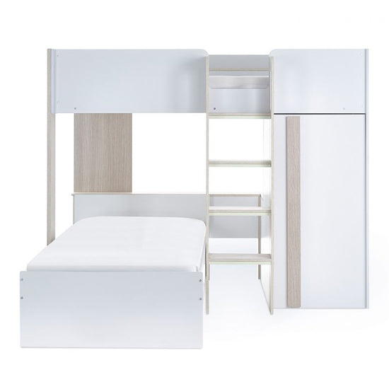 Horizon Wooden Bunk Bed In Pale Wood And White