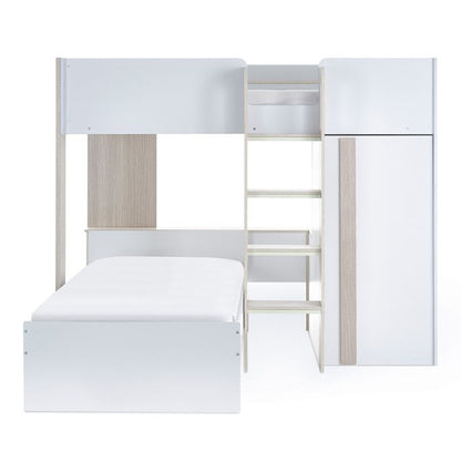 Horizon Wooden Bunk Bed In Pale Wood And White