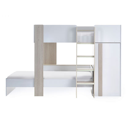 Horizon Wooden Bunk Bed In Pale Wood And White
