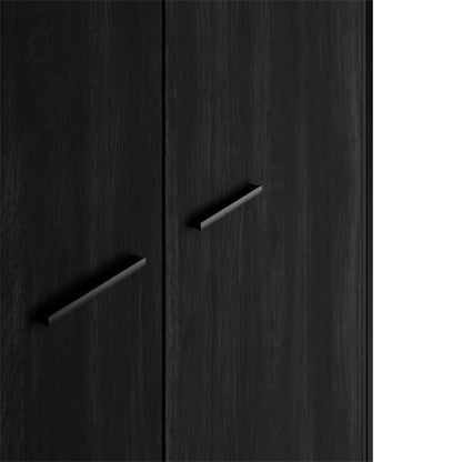 Hoxton Wooden Wardrobe With 2 Doors In Black