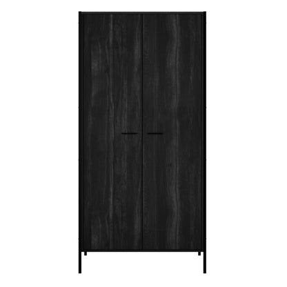 Hoxton Wooden Wardrobe With 2 Doors In Black