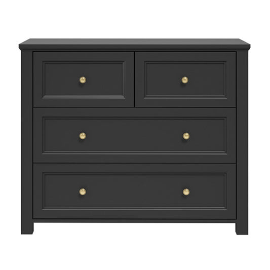 Ives Wooden Chest Of 4 Drawers In Black