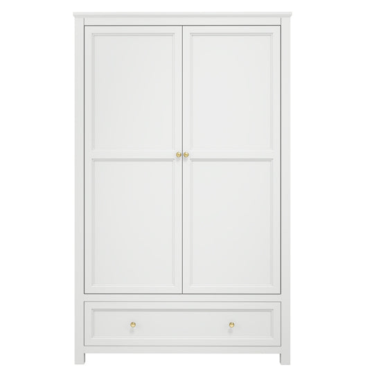 Ives Wooden Wardrobe With 2 Doors In White