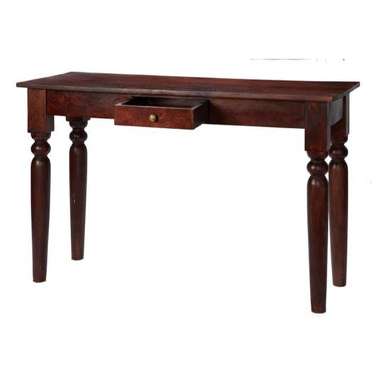 Jaipur Solid Mango Wood Console Table In Dark Mahogany