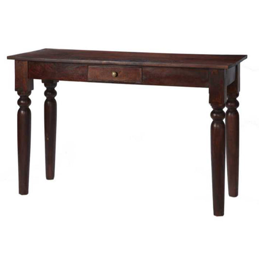 Jaipur Solid Mango Wood Console Table In Dark Mahogany