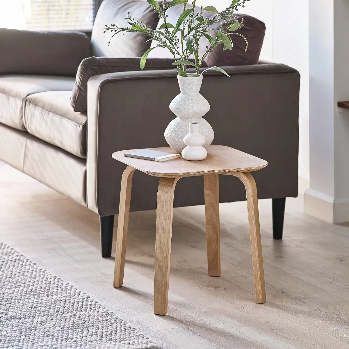 Kaito Square Wooden Side Table In Oak