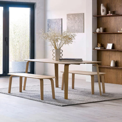Kaito Rectangular Wooden Dining Table In Oak