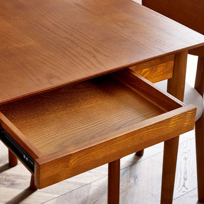 Lowry Extending Wooden Dining Table With 2 Drawers In Cherry
